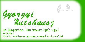gyorgyi mutshausz business card